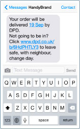 DPD text example