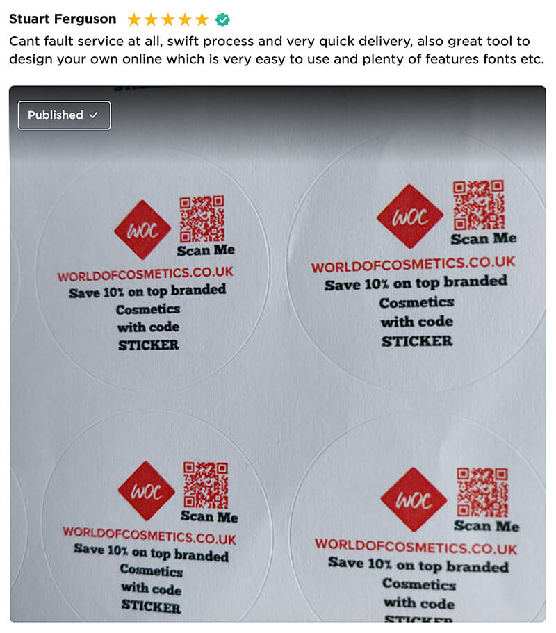 qr code stickers review