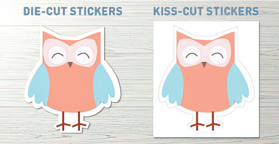kiss cut and die cut design example